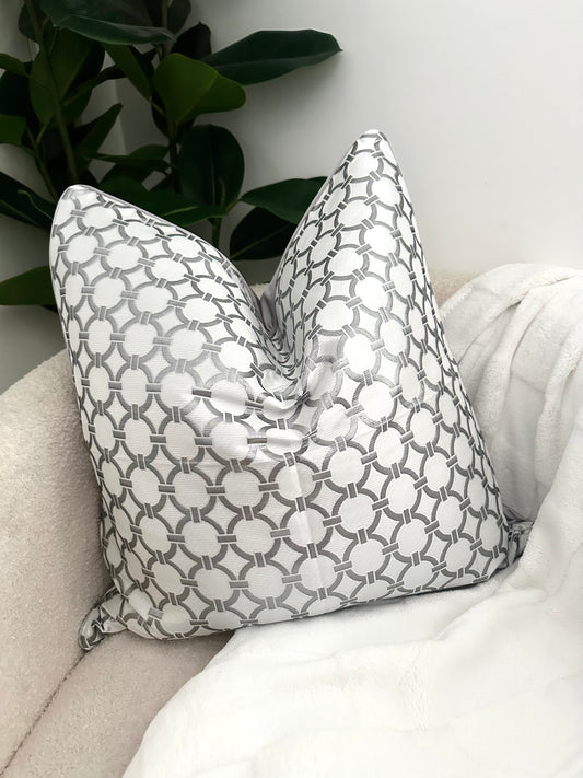 Grey Jacquard Cushion Cover 60x60cm