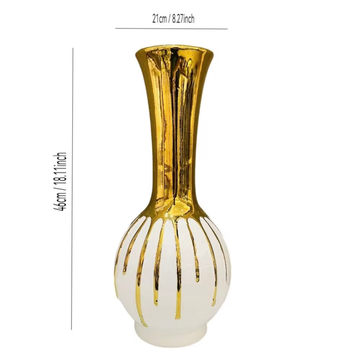 Gold & White vase