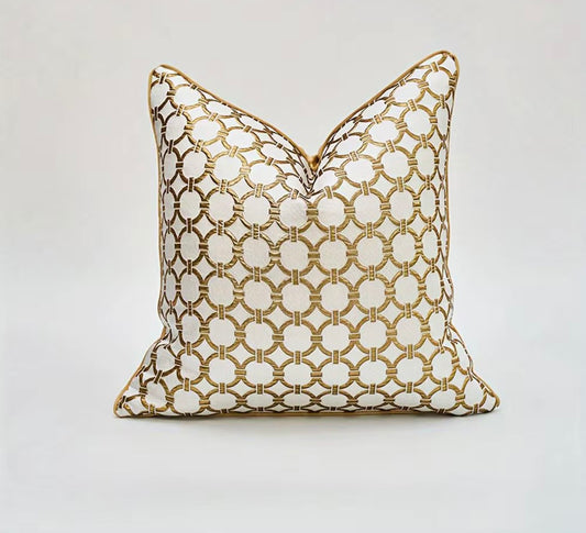 Gold Jacquard Cushion Cover 60x60cm