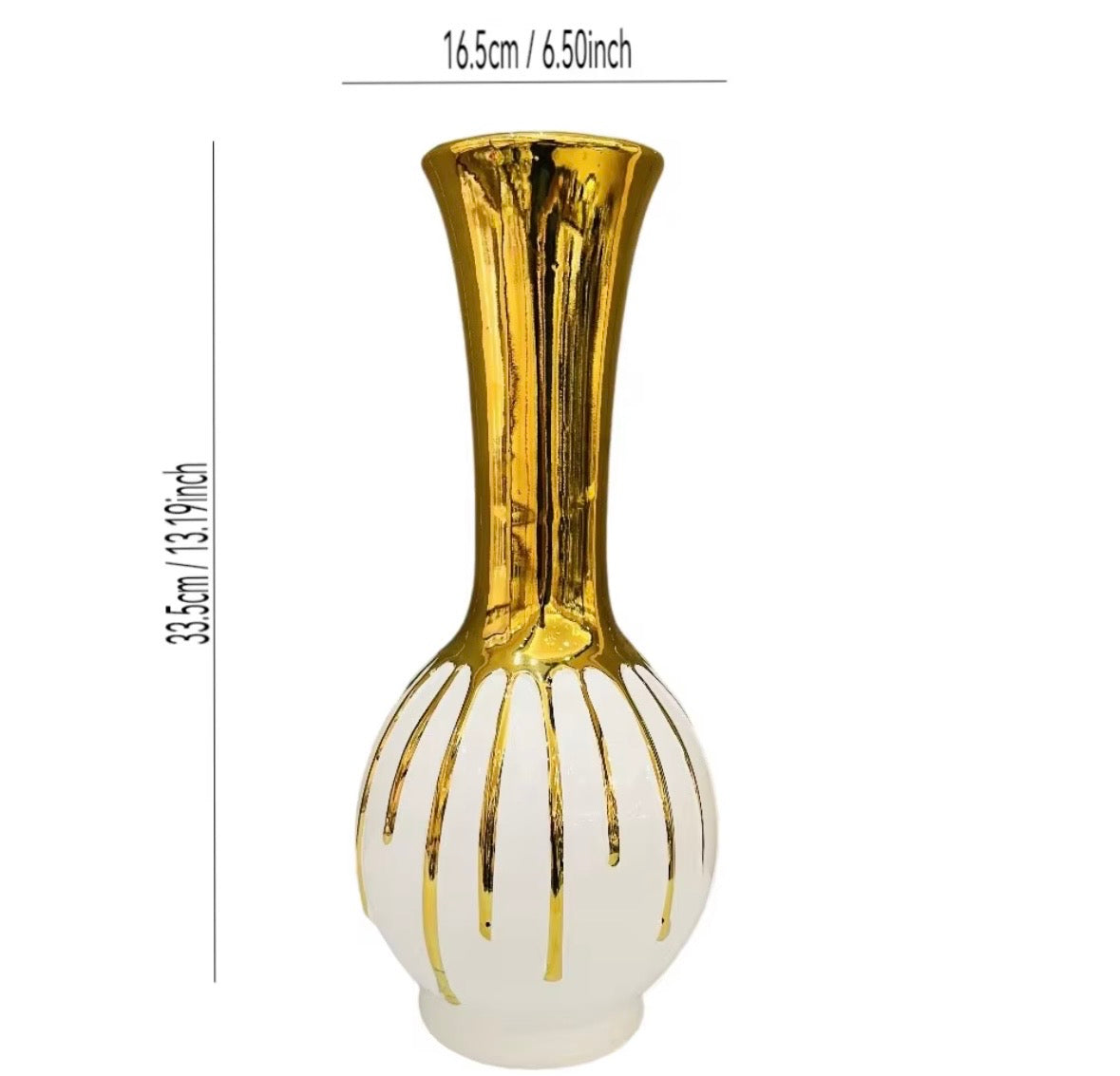 Gold & White vase